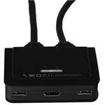 StarTech.com 2 Port USB HDMI Cable KVM Switch with Audio and Remote Switch - USB Powered - 2 Computers - 1 Local Users - 1920 x 1200 - 3 x USB - 2 x HDMI