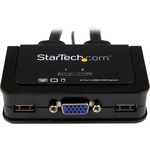 StarTech.com 2 Port USB VGA Cable KVM Switch - USB Powered with Remote Switch - 2 Computers - 1 Local Users