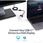 StarTech.com USB-C to VGA Adapter - USB Type-C to VGA Video Converter - White - 1 x HD-15 Female VGA