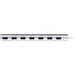StarTech.com 7 Port Compact USB 3.0 Hub with Built-in Cable - Aluminum USB Hub - Silver - 7 Total USB Ports - 7 USB 3.0 Ports