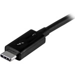 StarTech.com Active 40Gbps Thunderbolt 3 Cable - 3.3ft/1m - Black - 5k 60Hz/4k 60Hz - Certified TB3 Charger Cord w/ 100W Power Delivery TBLT3MM1MA - Transfer files