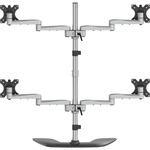 StarTech.com Quad-Monitor Stand - For up to 32inch VESA Mount Monitors - Articulating - Steel Andamp; Aluminum Four Monitor Mount ARMQUADSS - Up to 81.3 cm 32inch Screen Sup