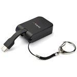 StarTech.com Portable USB C to Mini DisplayPort Adapter - Quick-Connect Keychain - 4K - Built-In Cable - USB Type C Adapter CDP2MDPFC - USB Type C adapter connects