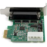 StarTech.com 4-port PCI Express RS232 Serial Adapter Card - PCIe Serial DB9 Controller Card 16950 UART - Low Profile - Windows macOS Linux - 4 port PCI Express RS232