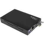 StarTech.com Fiber Media Converter Gigabit 1000Mbps MM Fibre LC 550m - 10/100/1000Base-T, 1000Base-SX/LX - Rack-mountable, Desktop