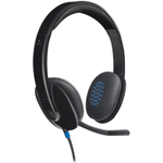 Logitech H540 Wired Stereo Headset - Over-the-head - Semi-open - Black