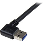 StarTech.com 1m Black SuperSpeed USB 3.0 Cable - Right Angle A to B - M/M - 1 x Type A Male USB - Black