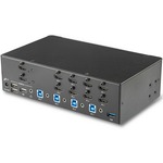 StarTech.com 4-Port Dual Monitor HDMI KVM Switch with Audio Andamp; USB 3.0 hub - 4K 30Hz -