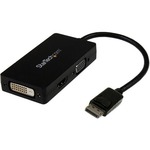 StarTech.com Travel A/V adapter: 3-in-1 DisplayPort to VGA DVI or HDMI converter - 1 x HDMI