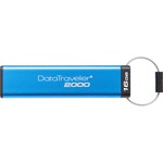 Kingston DataTraveler 2000 16 GB USB 3.1 Flash Drive - Blue - 256-bit AES