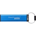 Kingston DataTraveler 2000 32 GB USB 3.1 Flash Drive - Blue - 256-bit AES