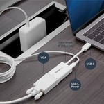 StarTech.com USB-C to VGA Adapter - 60 W USB Power Delivery - USB Type C Adapter for USB-C devices such as your 2018 iPad Pro - White - 1080p - Thunderbolt 3 Compati