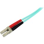 StarTech.com Aqua OM4 Duplex Multimode Fiber - 2m / 6 ft - 100 Gb - 50/125 - OM4 Fiber - LC to LC Fiber Patch Cable - First End: 2 x LC Male Network - Second End: 2