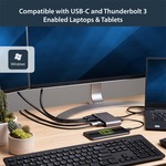 StarTech.com Dual Monitor USB C Docking Station - For Windows Laptops - HDMI Multiport Adapter DK30C2HAGPD - Dual monitor USB C multiport adapter for Windows turns