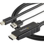StarTech.com 6ft 2m HDMI to Mini DisplayPort Cable 4K 30Hz - Active HDMI to mDP Adapter Cable with Audio - USB Powered - Video Converter