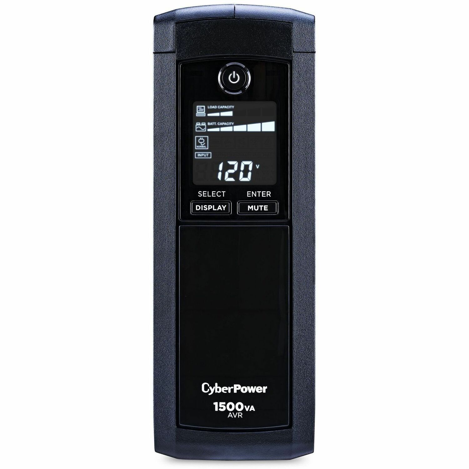 CyberPower UPS Systems CP1500AVRLCD Intelligent LCD -  Capacity: 1500 VA / 900 W - 1500VA/900W Line Interactive UPS, Mini-tower, 12 Outlets, AVR, LCD, Serial/USB, 3 Yr Wty