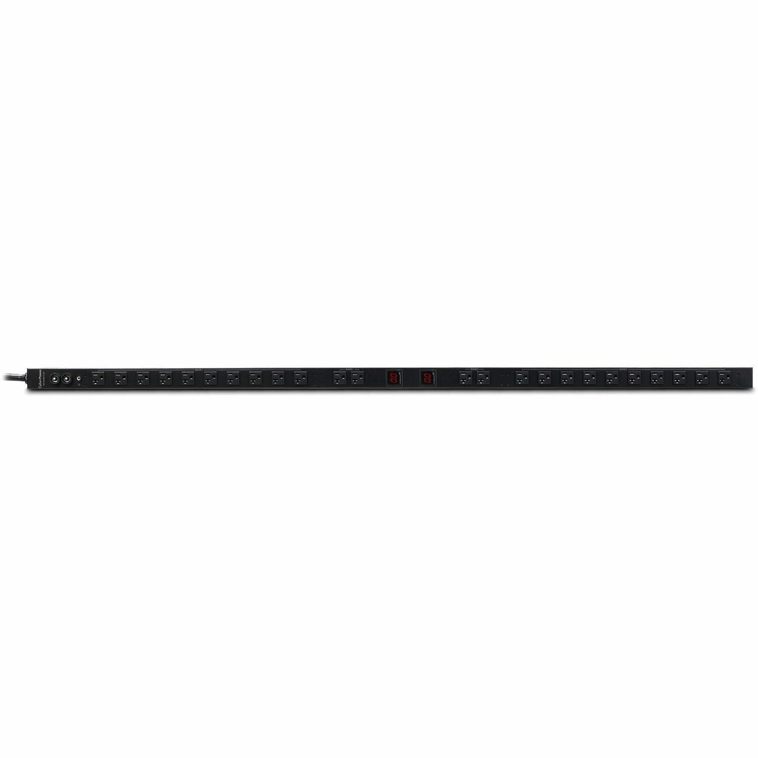 CyberPower Metered PDU30MVT24F 24-Outlets PDU - NEMA L5-30P - 24 x NEMA 5-20R - 120 V AC - Horizontal/Vertical - Wall-mountable, Rack-mountable