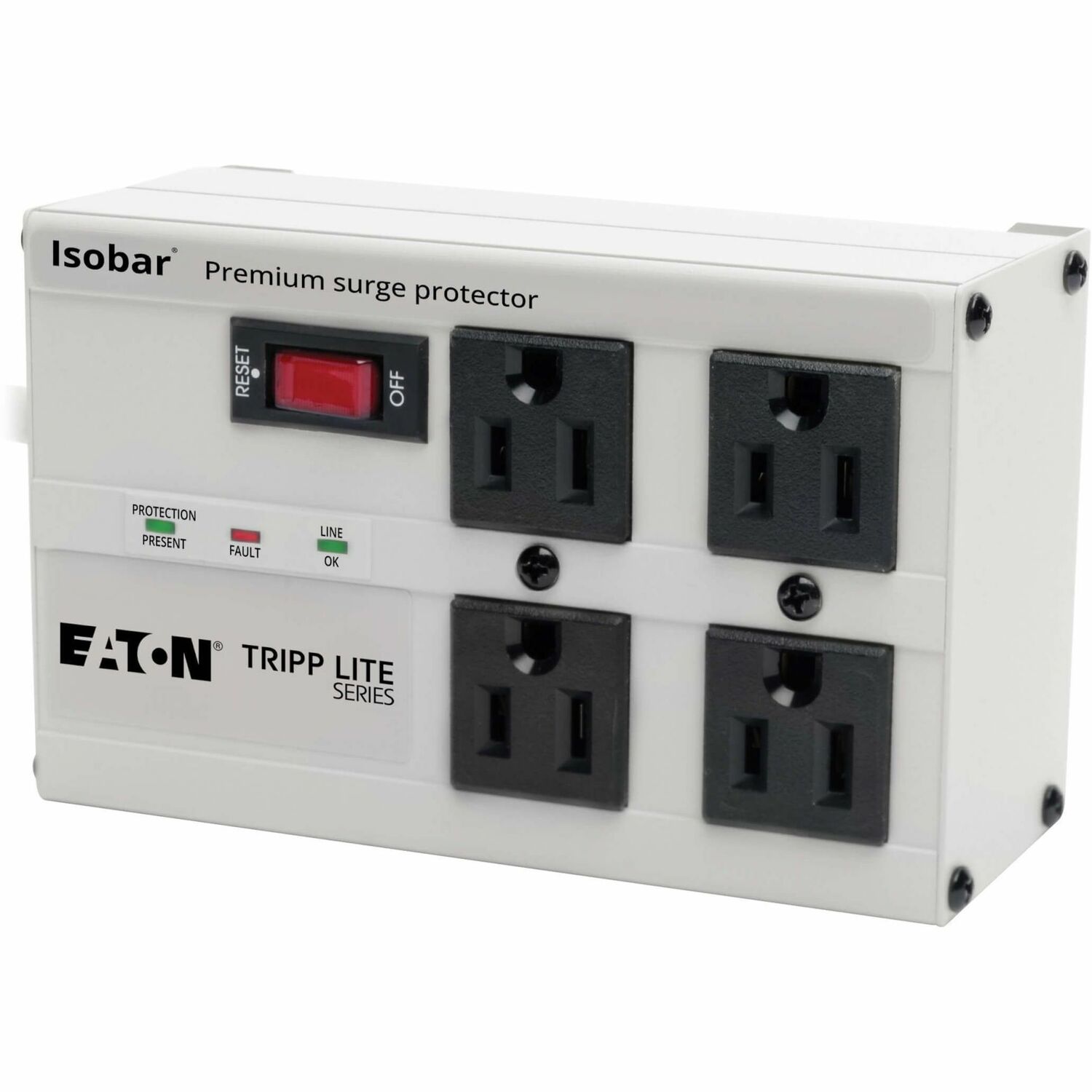 Tripp Lite Isobar 4 Outlet 120V Surge Suppressor - 4 x NEMA 5-15R - 1.44 kVA - 3330 J - 120 V AC Input - 120 V AC Output