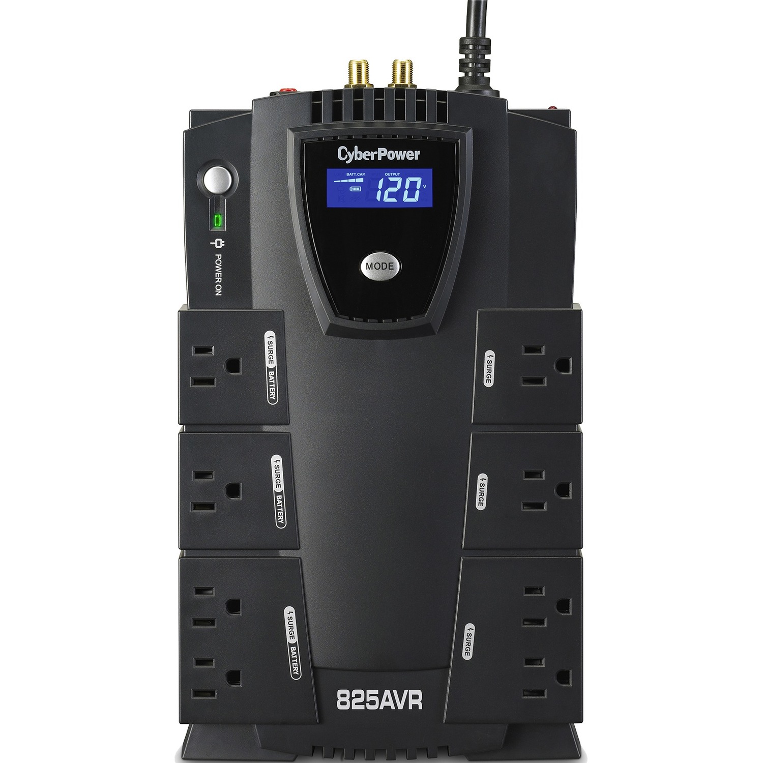 CyberPower LE825DG 825VA Compact UPS - Compact - 12 Hour Recharge - 2 Minute Stand-by - 120 V AC, 230 V AC Input - 120 V AC Output - USB - 8 x NEMA 5-15R