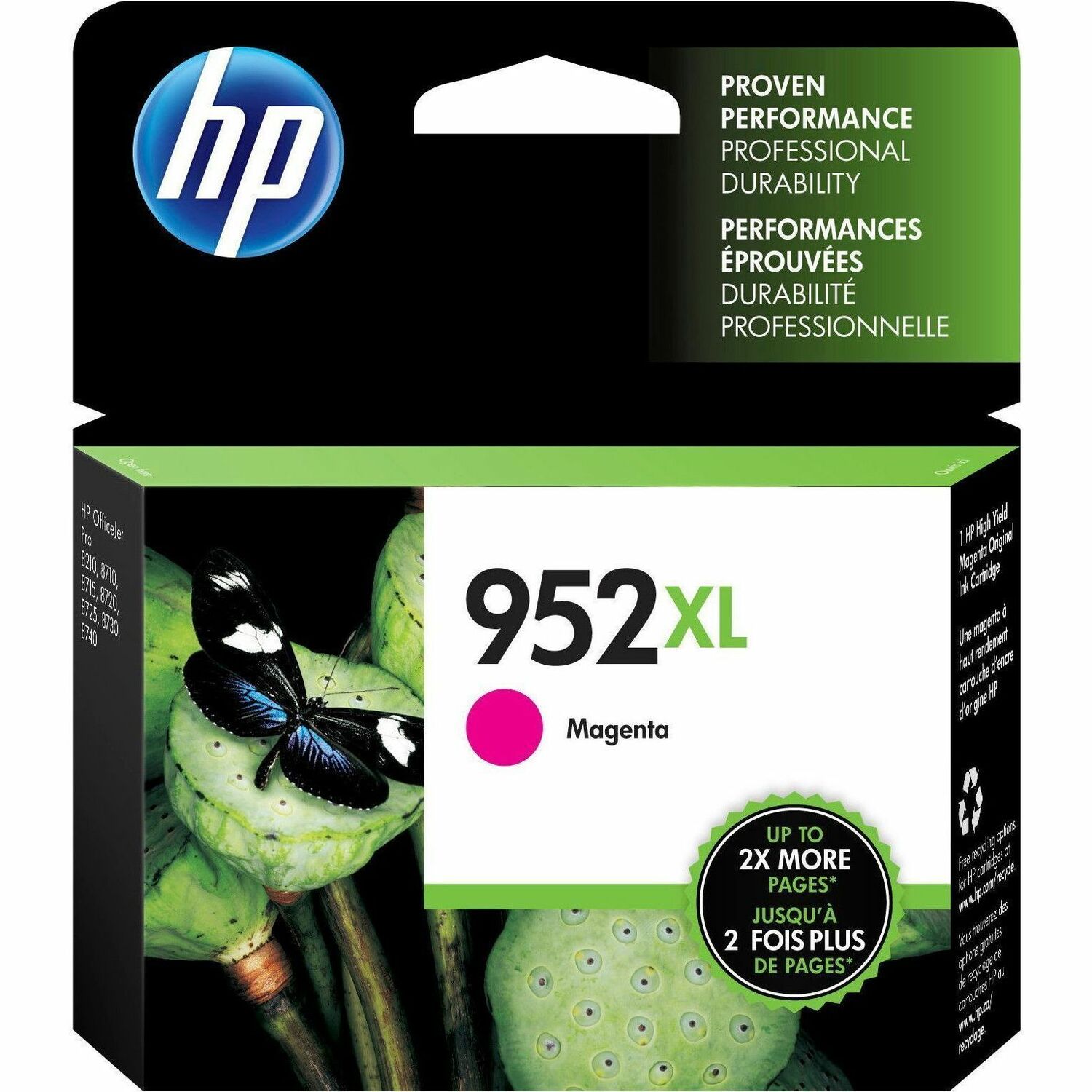 HP 952XL Original Ink Cartridge - Single Pack - Inkjet - High Yield - 1600 Pages - Magenta