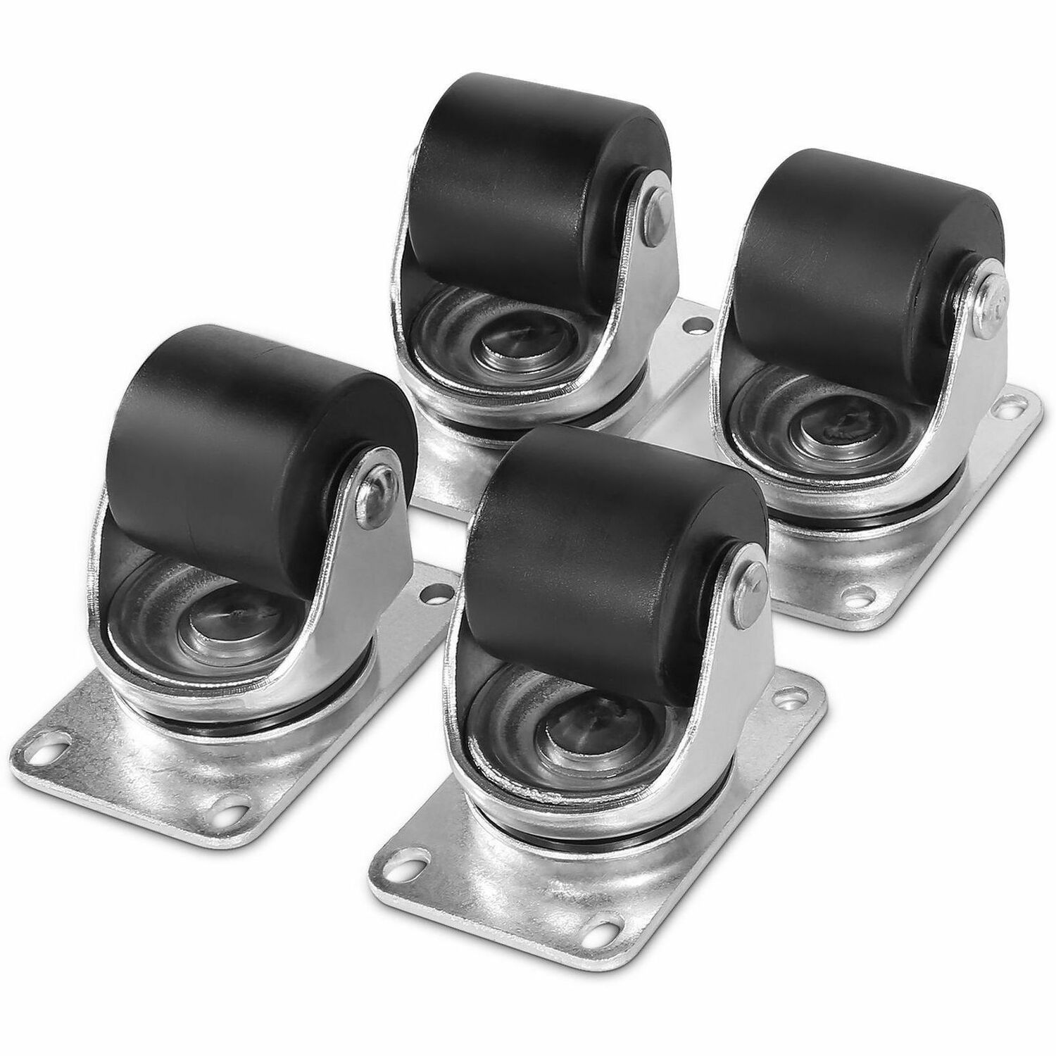 CyberPower Carbon Rack Caster Kit - Silver, Black - 250 kg Static/Stationary Weight Capacity