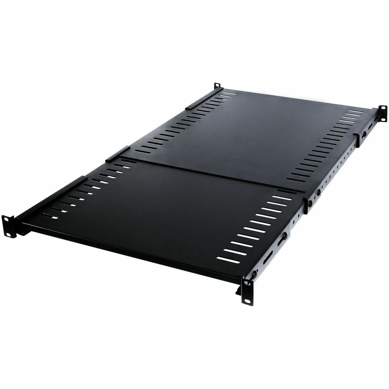 CyberPower Carbon CRA50006 Rack Shelf - For Server, Monitor - 1U Rack Height x 19" (482.60 mm) Rack Width x 41.60" (1056.64 mm) Rack Depth - Rack-mountable - Black - Cold-rolled Steel (CRS) - 61.23 kg Static/Stationary Weight Capacity
