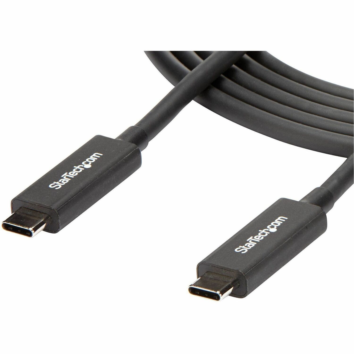 StarTech.com 2m Thunderbolt 3 USB C Cable (40Gbps) - Thunderbolt and USB Compatible - 6.56 ft USB Data Transfer Cable for Docking Station, Monitor, Notebook, Printer, Smartphone, Storage Device, PC - First End: 1 x 24-pin USB 3.1 Type C - Male - Second End: 1 x 24-pin USB 3.1 Type C - Male - 40 Gbit/s - Shielding - Nickel Plated Connector - Black - 1 Each