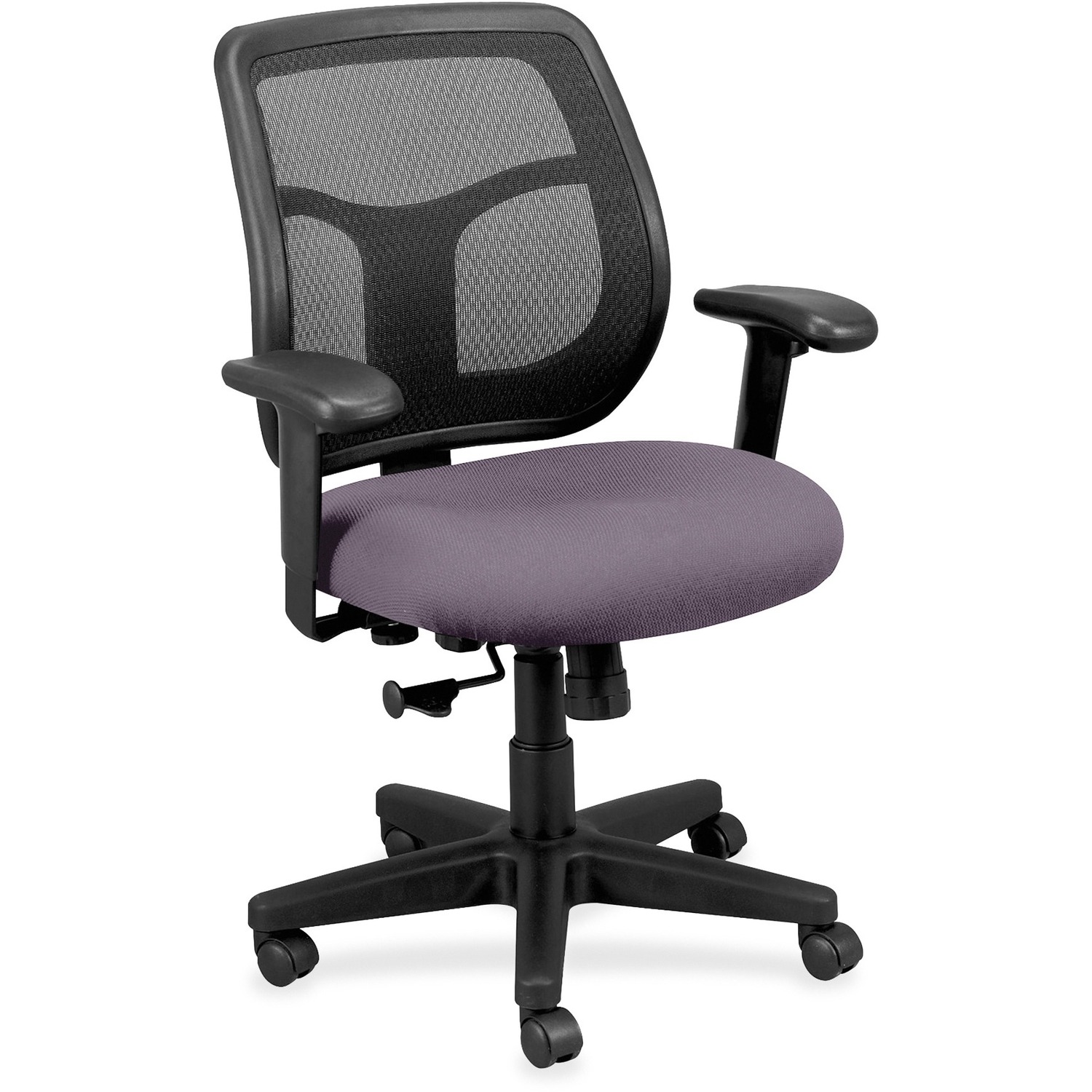 Eurotech Apollo Mid-back Task Chair - Violet Seat Color - Vinyl, Fabric Seat Material - Mid Back - 5-star Base - 1 Each