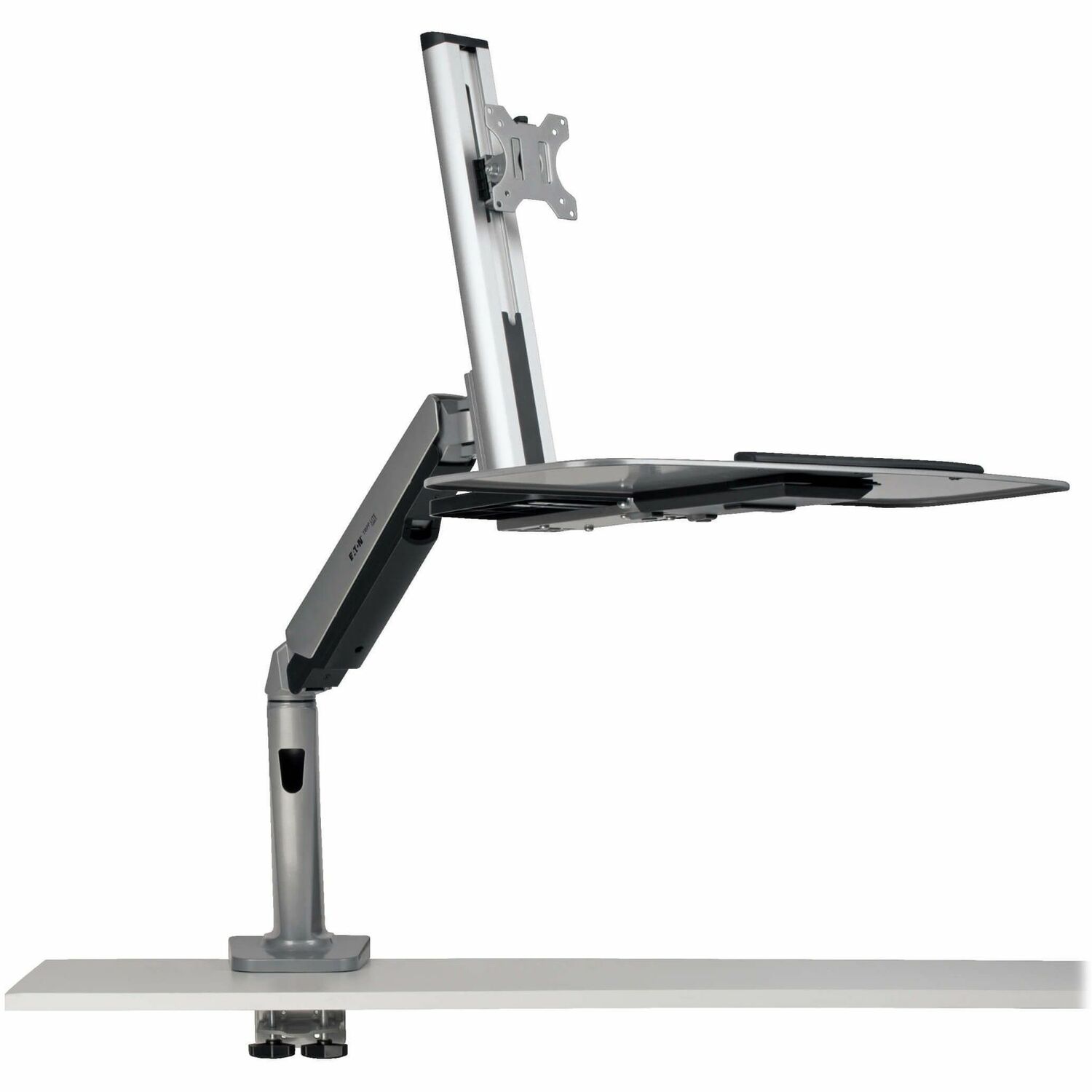 Tripp Lite WorkWise WWSS1332C Desk Mount for Workstation, Flat Panel Display, Monitor, TV, Display Screen - Black - 1 Display(s) Supported - 32" Screen Support - 8.16 kg Load Capacity - 75 x 75, 100 x 100