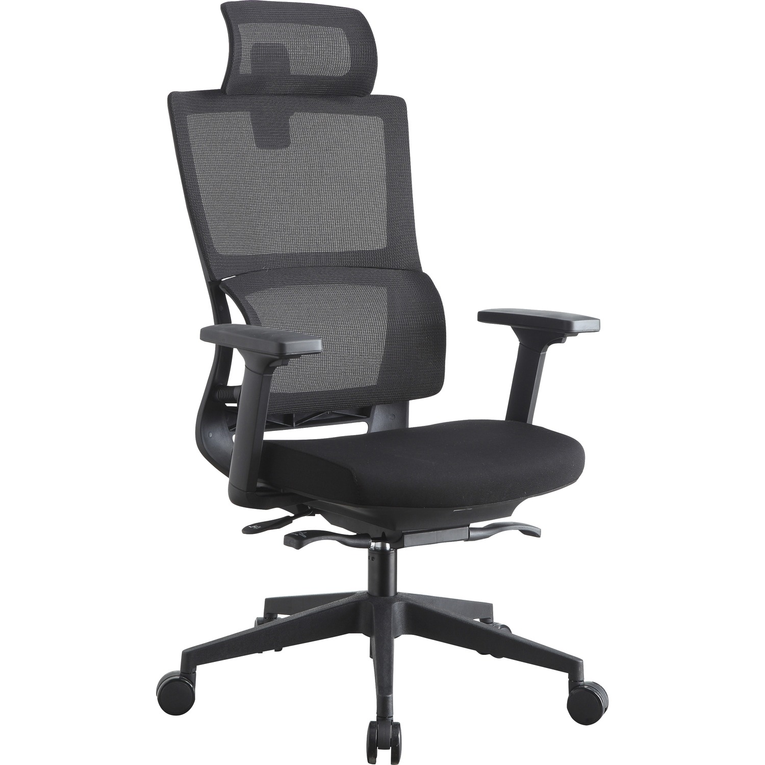 Lorell Mesh High Back Chair w Headrest Office Chairs Lorell