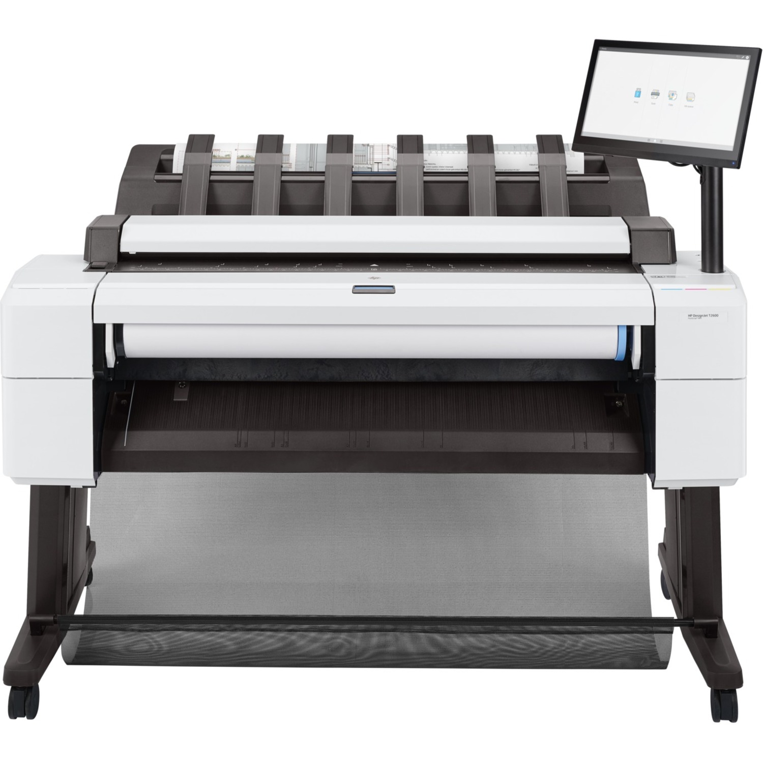 HP Designjet T2600 PostScript Inkjet Large Format Printer - Includes Printer, Scanner, Copier - 36" (914.40 mm) Print Width - Color - 6 Color(s) - 19.3 Second Color Speed - 2400 x 1200 dpi - 128 GB - Ethernet - Sheetfed Color Scan - Sheetfed Color Copy - 