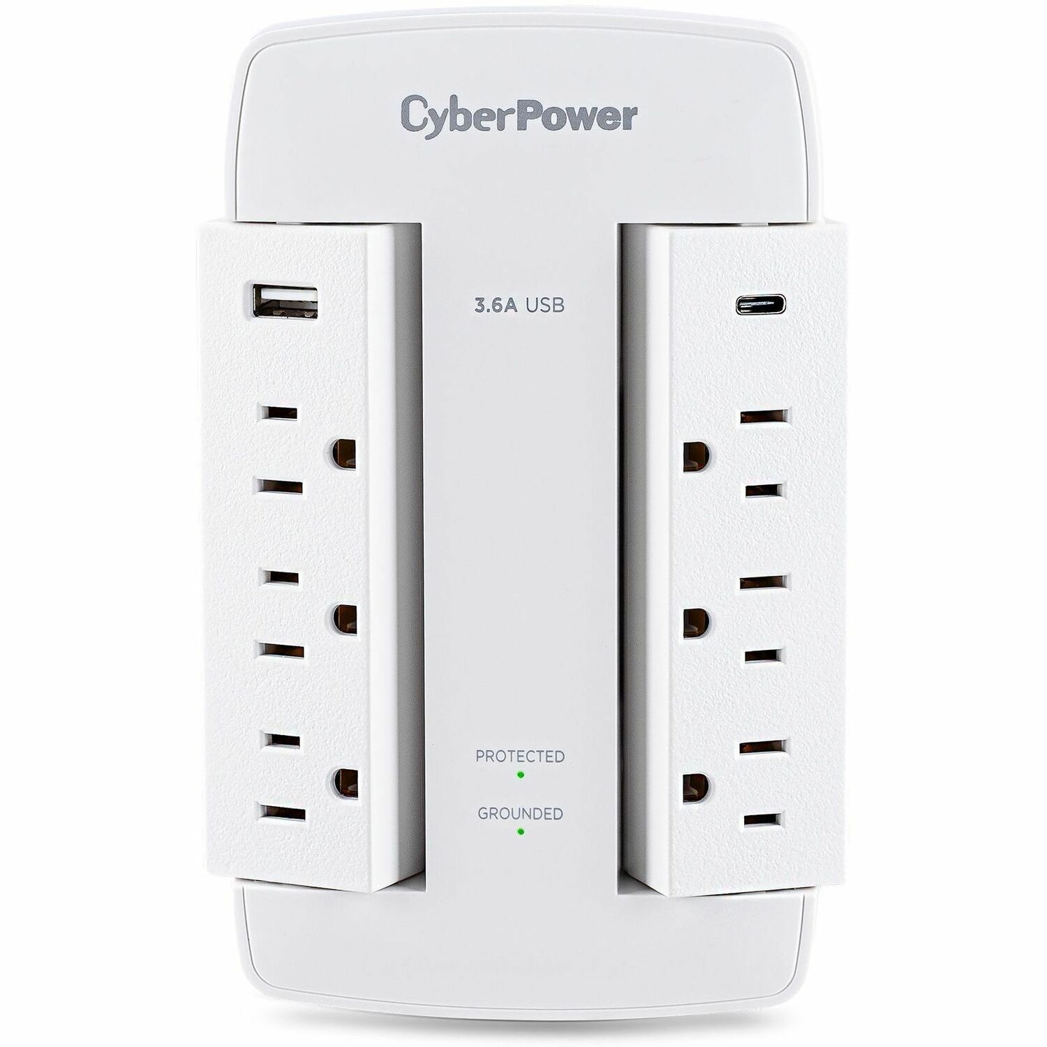 CyberPower Professional 6-Outlet Surge Suppressor/Protector - 6 x NEMA 5-15R, 2 x USB - 900 J - 125 V AC Input