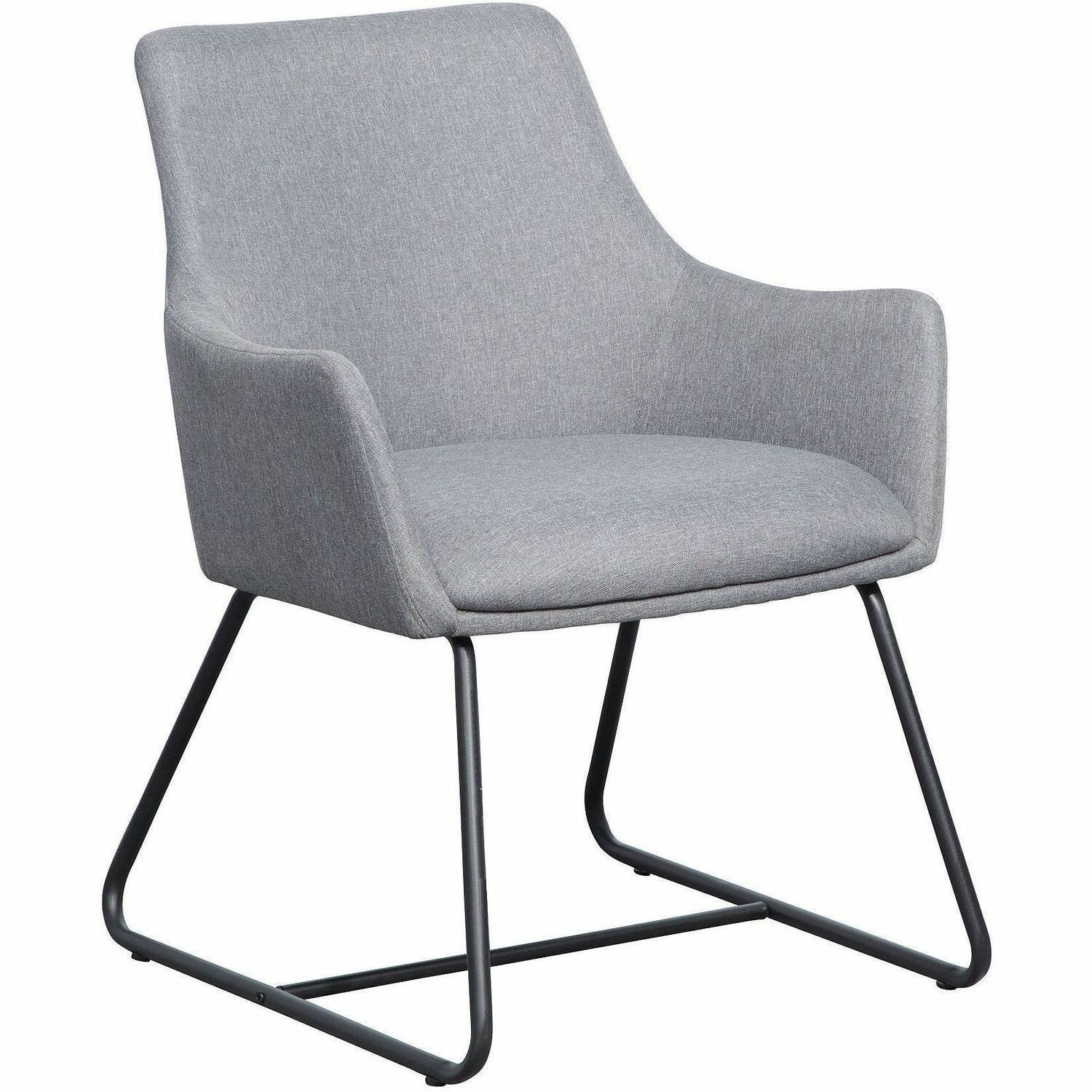 Lorell Mid-century Modern Flannel Guest Chair