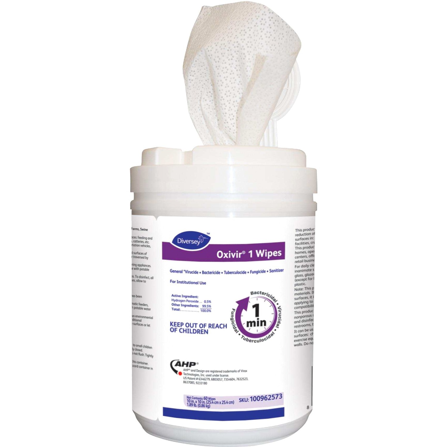 Diversey One-Step Ready-to-Use Hospital Disinfectant Cleaner Wipe