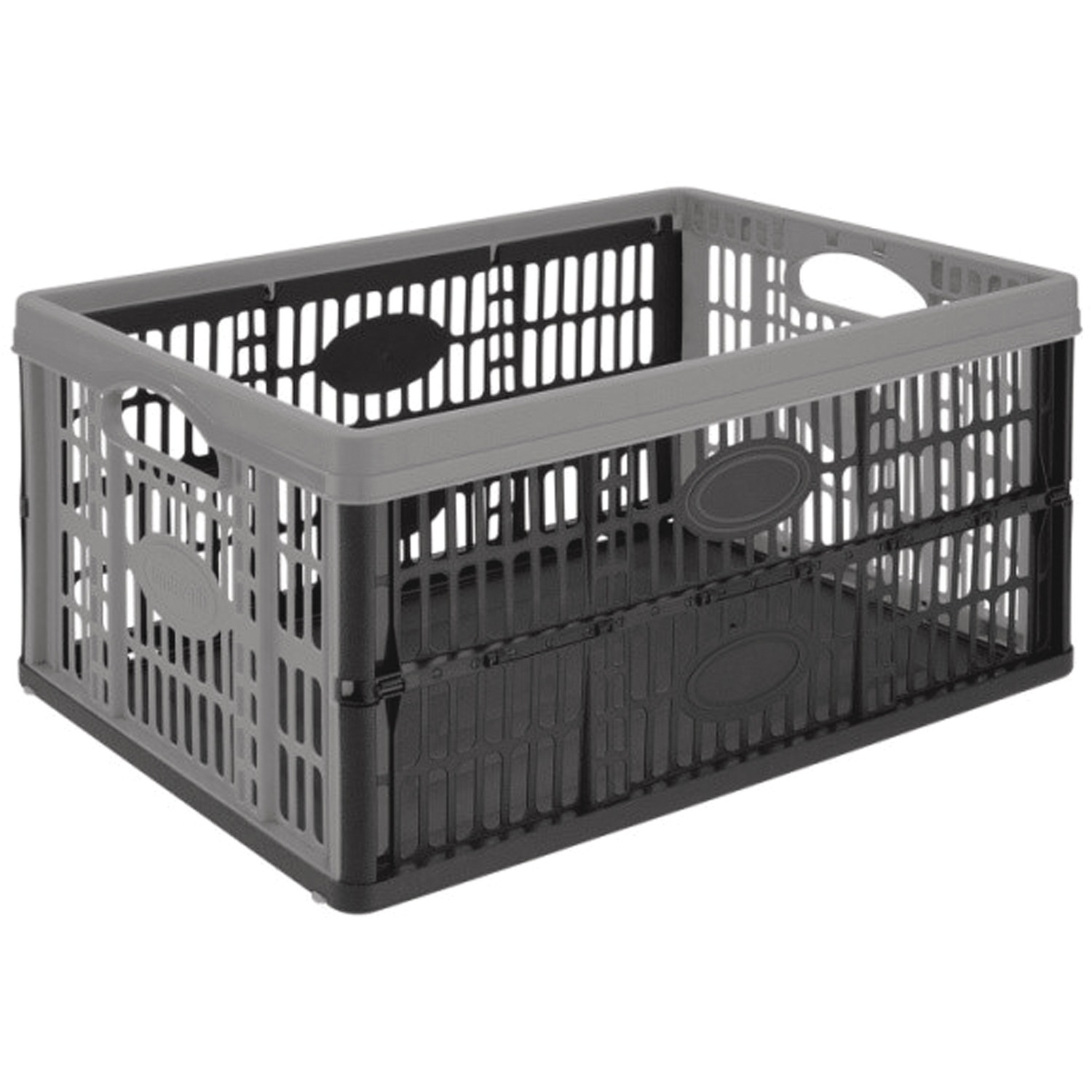 Greenside CEP Folding Crate 32 L Black and Grey - Portable Storage ...