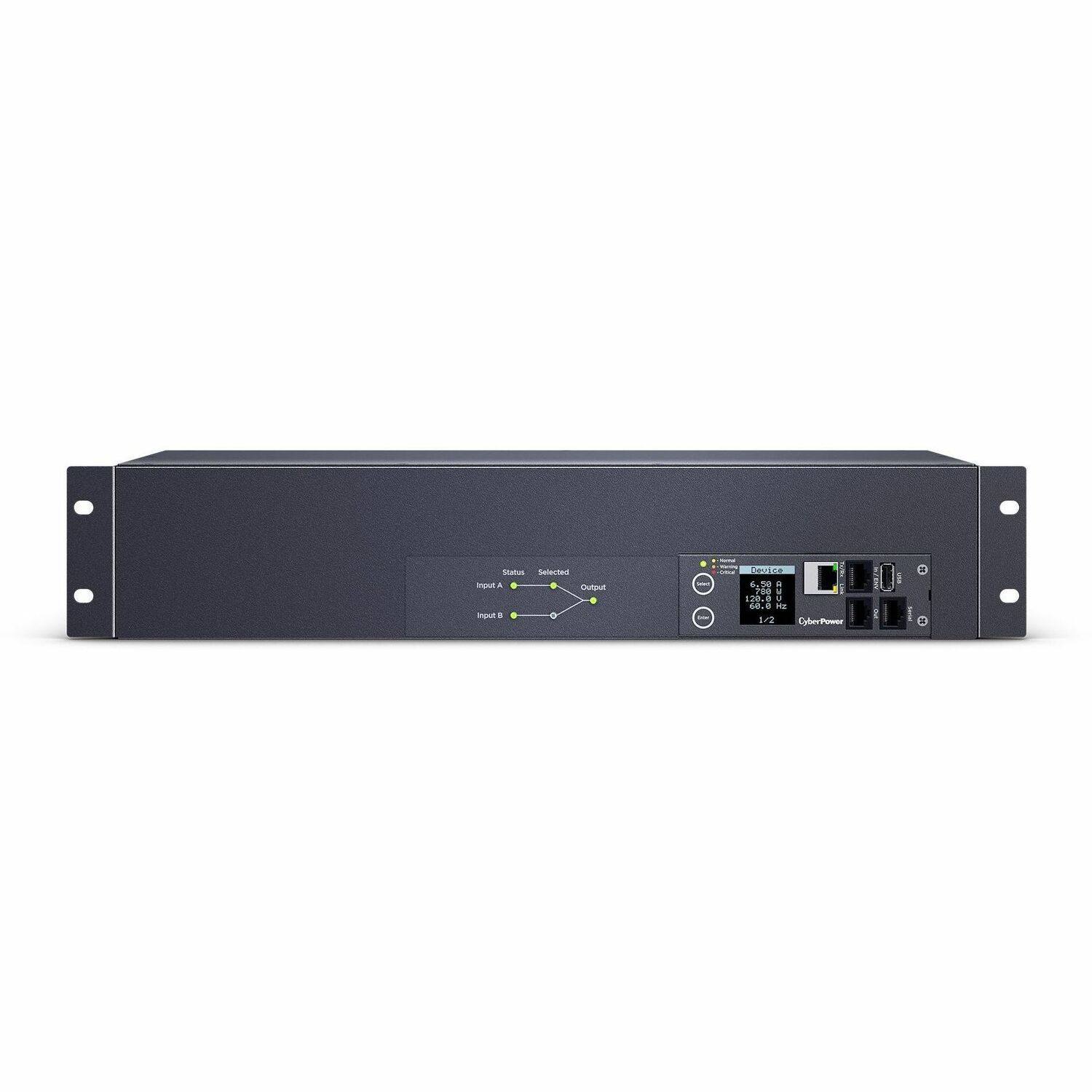 CyberPower Metered ATS PDU PDU44003 17-Outlets PDU - Metered - NEMA L5-30P - 16 x NEMA 5-20R, 1 x NEMA L5-30R - 120 V AC - Network (RJ-45) - 2U - Horizontal - Rack-mountable