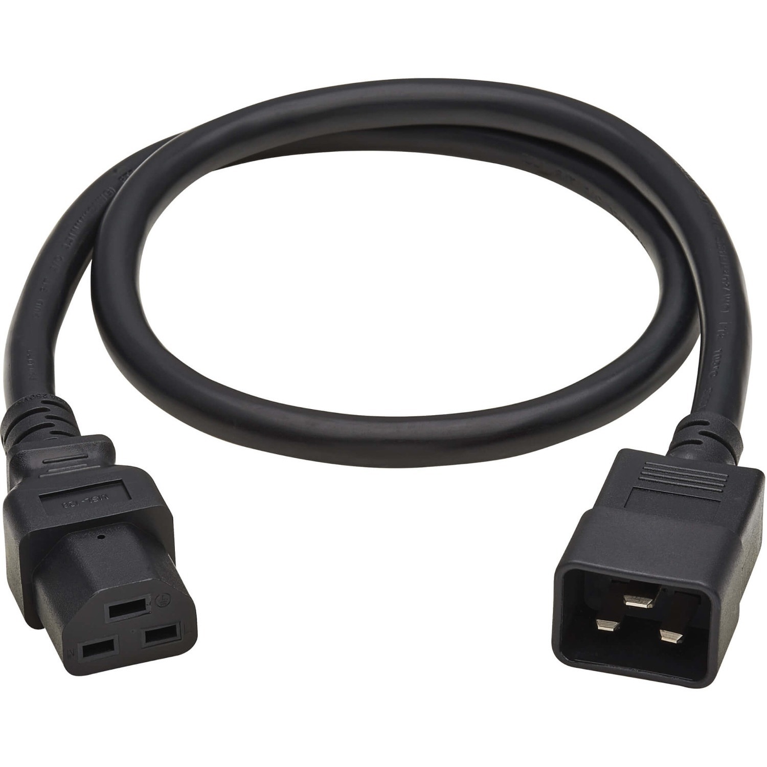 Tripp Lite Standard Power Cord - For Network Switch, PDU, UPS, Router - 250 V AC20 A - Black - 3 ft Cord Length - North America