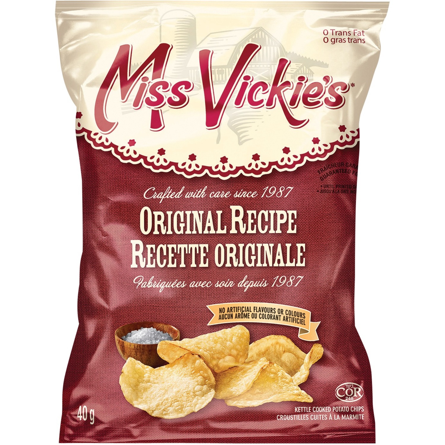 Miss Vickie’s Chips Original 40 g 40/Box