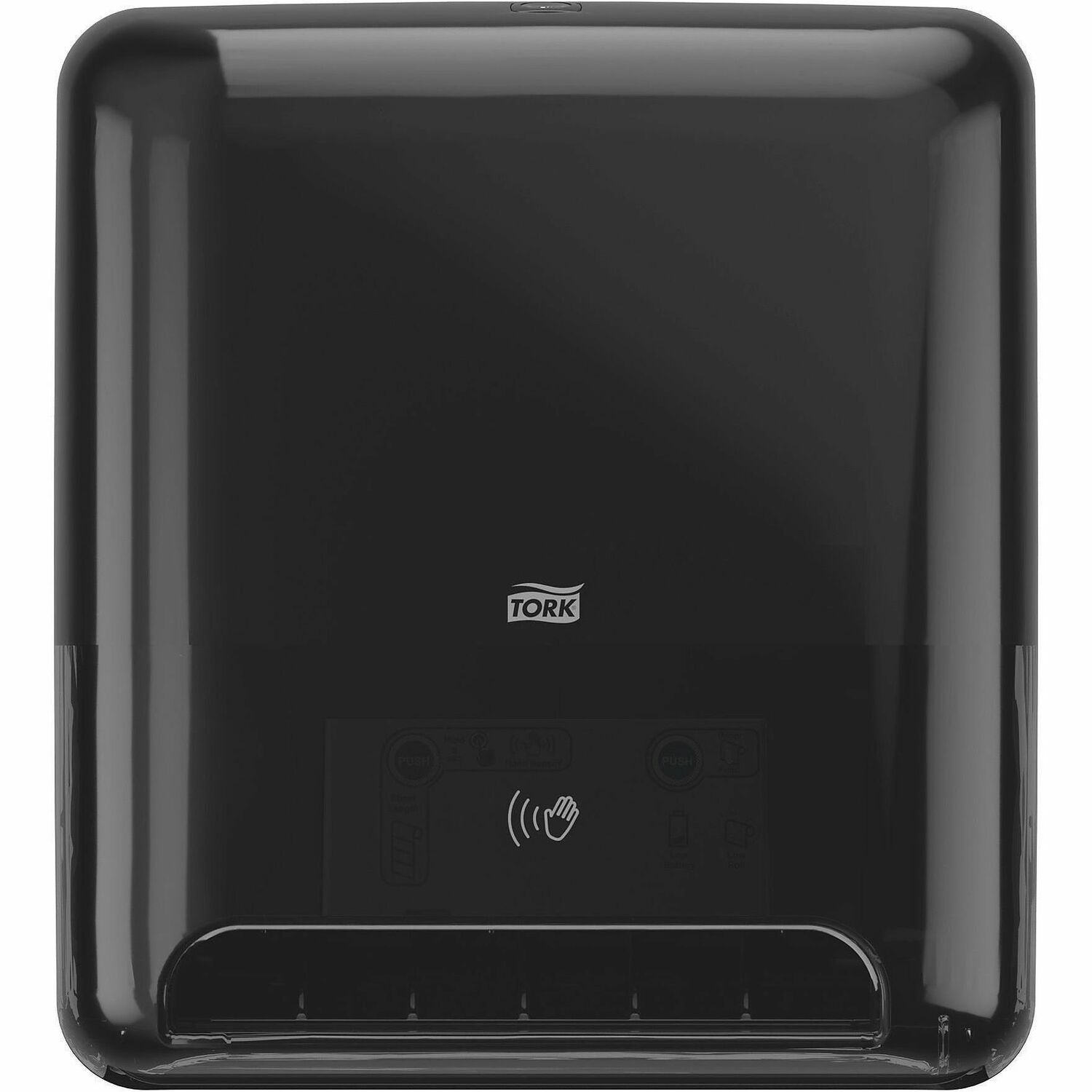 TORK Matic Hand Towel Roll Dispenser - Roll, Touchless Dispenser - 16.1" Height x 9.8" Width x 15.4" Depth - Plastic - Black - Automatic, Hygienic, Jam-free, Lockable, Refill Indicator, See Through Window, Smart Sensor, Top Loading, Touch-free, User-friendly - 1 Carton