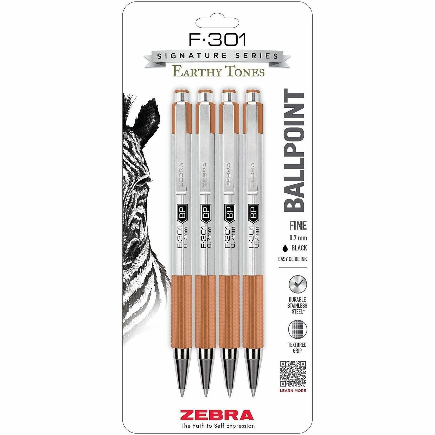 Zebra Pen F-301 EarthyTones Retractable Ballpoint Pens