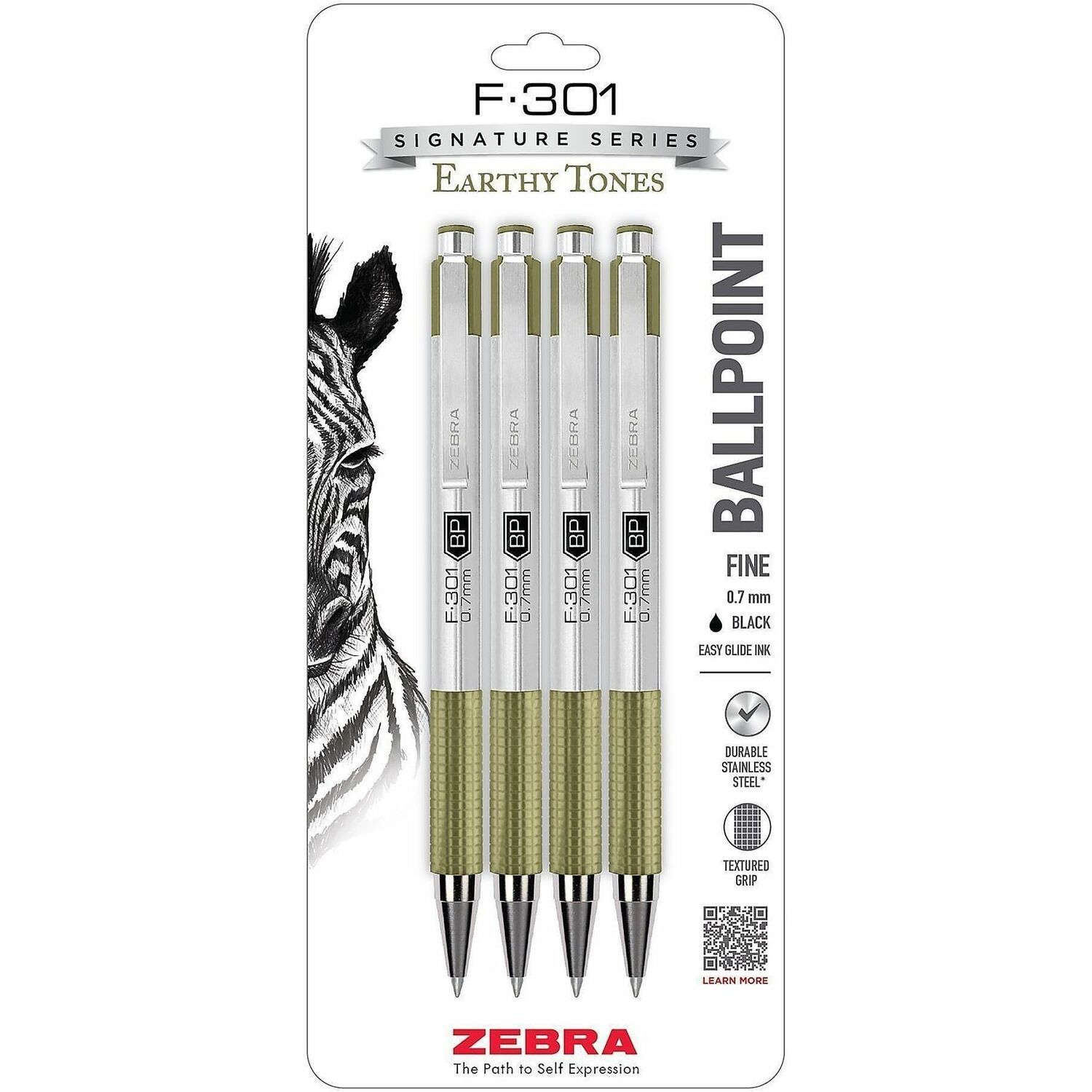 Zebra Pen F-301 EarthyTones Retractable Ballpoint Pens