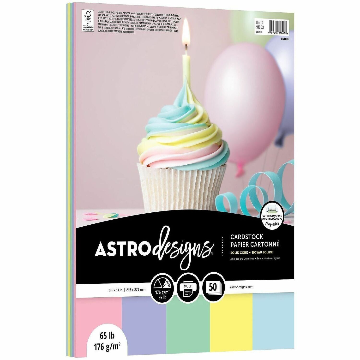 Wausau Paper Astrodesigns Pastel Assorted Cardstock