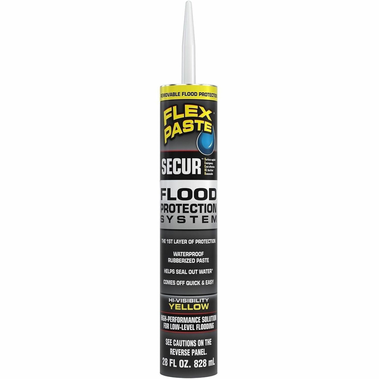 FLEX SEAL SECUR Low-Level Flood Protection Flood Paste - Yellow - 1.75 lb - 1