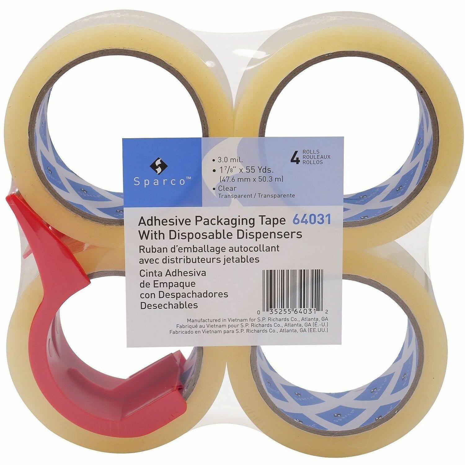 Sparco Heavy-duty Packaging Tape w/Dispenser