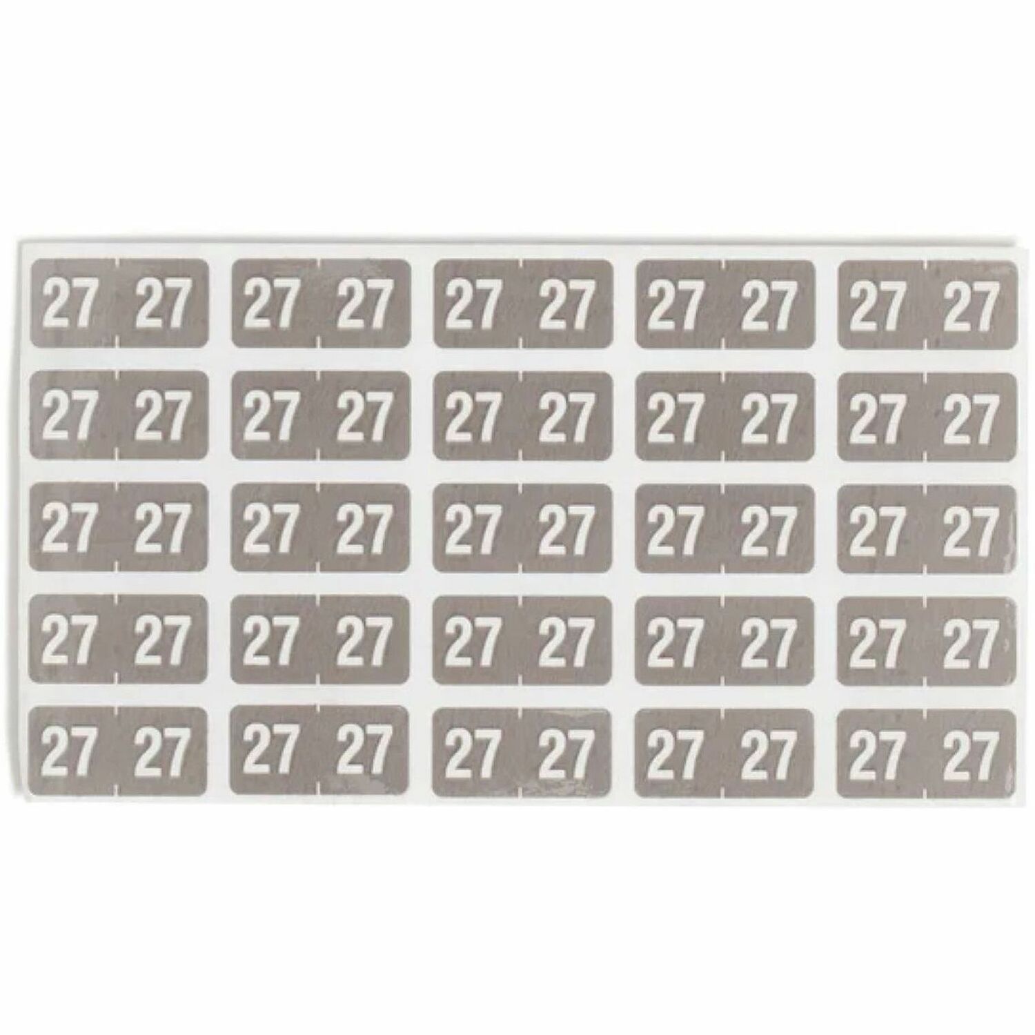 Smead ETS Color-Coded Year Labels - 27 - 1/2" Height x 5/64" Width - Gray - Paper - Laminated - 250 / Set