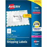 Avery® Shipping Labels, Sure Feed, 3-1/2