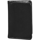 Samsill 81220 Regal Leather Business Card Holder, Case Holds 25 Business, Black (81220)