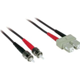 C2G-2m SC-ST 62.5/125 OM1 Duplex Multimode Fiber Optic Cable (Plenum-Rated) - Black