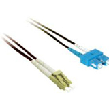 C2G-5m LC-SC 50/125 OM2 Duplex Multimode PVC Fiber Optic Cable - Black