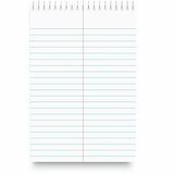 Universal Steno Pads, Gregg Rule, Red Cover, 80 White 6 x 9 Sheets